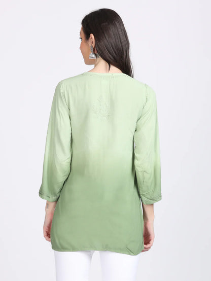 Ryon Ombe Short Top - Store Chikankari