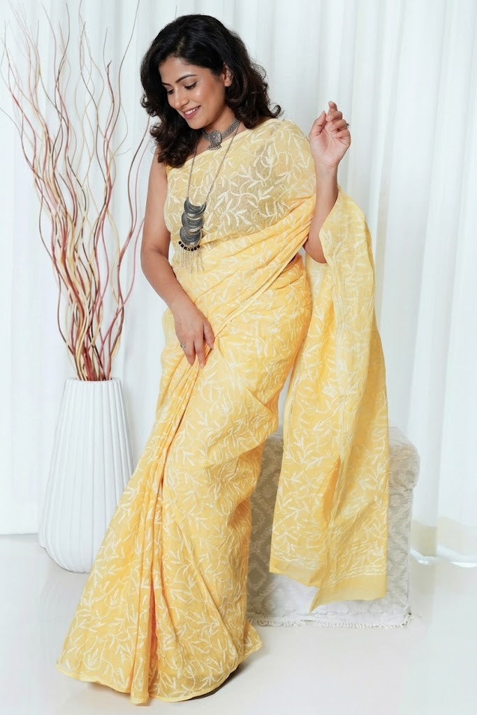 Kota Chikankari Cotton Sari