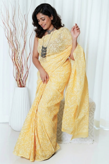 Kota Chikankari Cotton Sari