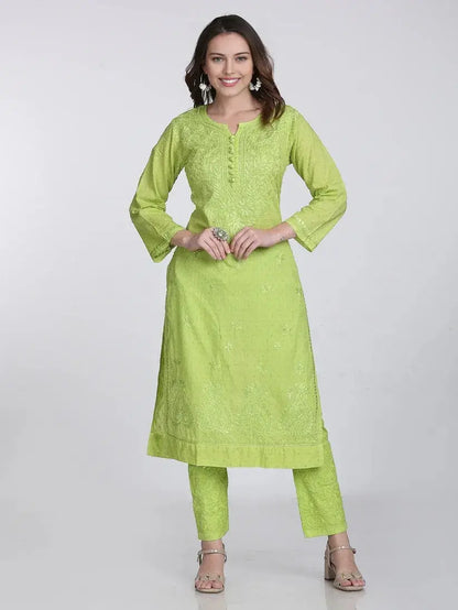 Nazm Chikankari Dobby Cotton Women's 2 piece Kurta Set