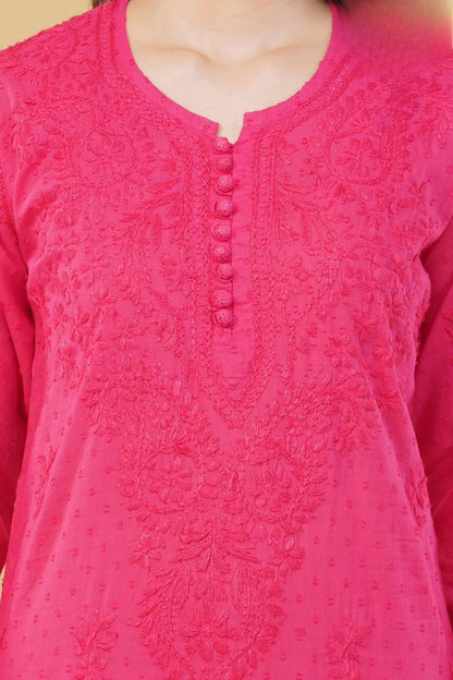 Nazm Chikankari Dobby Cotton Women's 2 piece Kurta Set