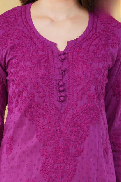 Nazm Chikankari Dobby Cotton Women's 2 piece Kurta Set