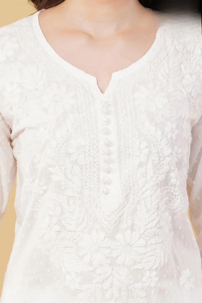 Nazm Chikankari Dobby Cotton Women's 2 piece Kurta Set