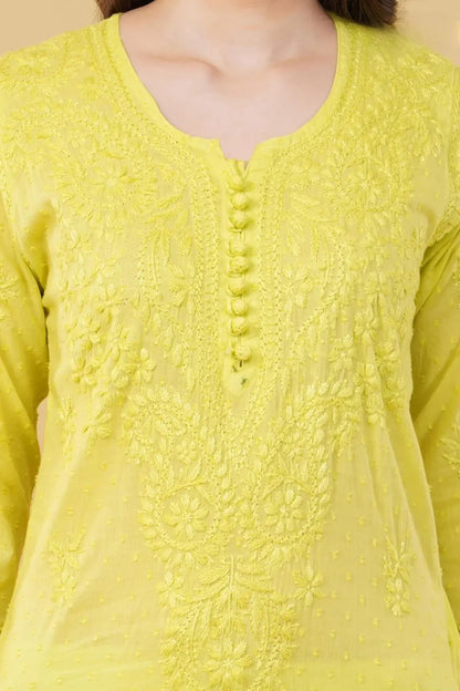 Nazm Chikankari Dobby Cotton Women's 2 piece Kurta Set