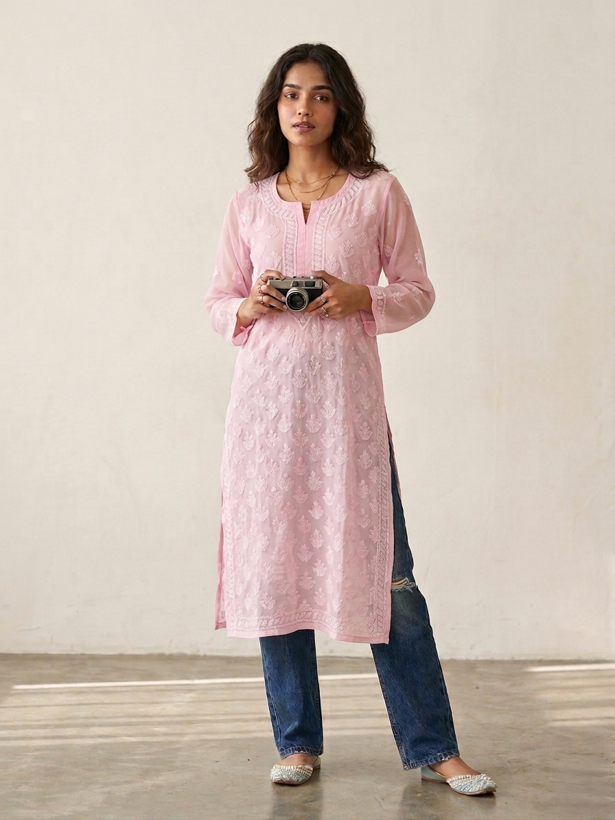 Amara Buti Jaal Chikankari Kurti