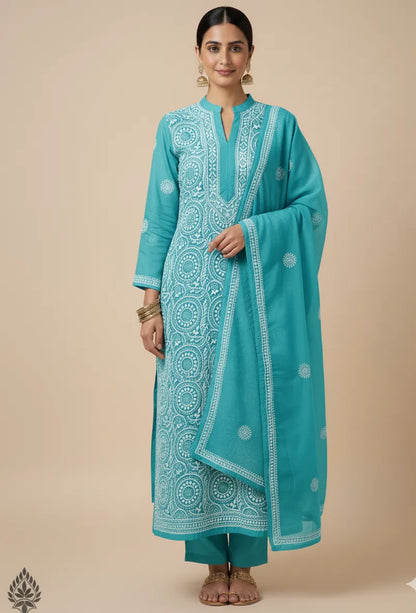 Georgette Chikankari Ring Jaal Dress - Perfect for Ethnic Wear