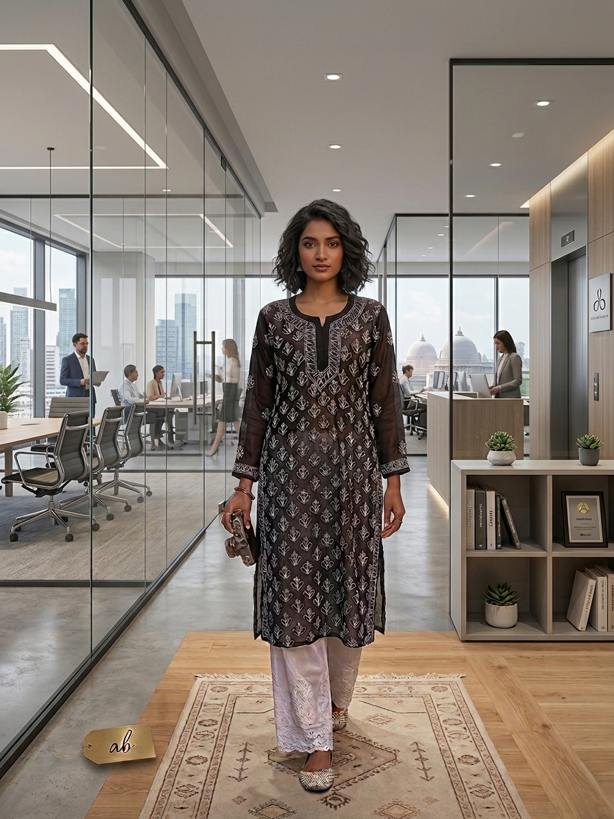 Amara Buti Jaal Chikankari Kurti