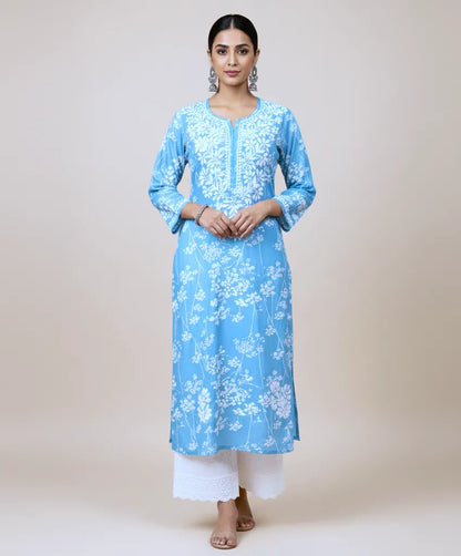 Mulmul Chikankari Women’s Straight Kurta – Soft, Elegant & Handcrafted | Store Chikankari