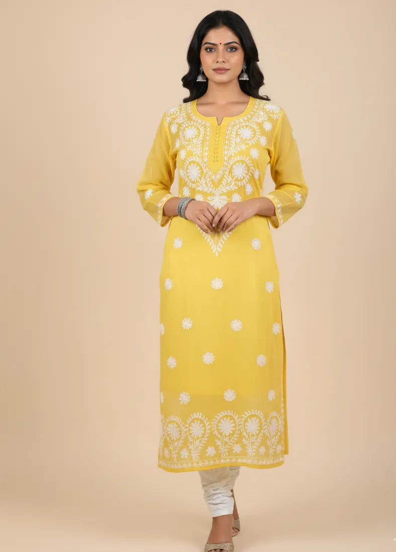 Chikankari Machine Embroidered Kurti – Effortless Chic & Everyday Elegance | Store Chikankari