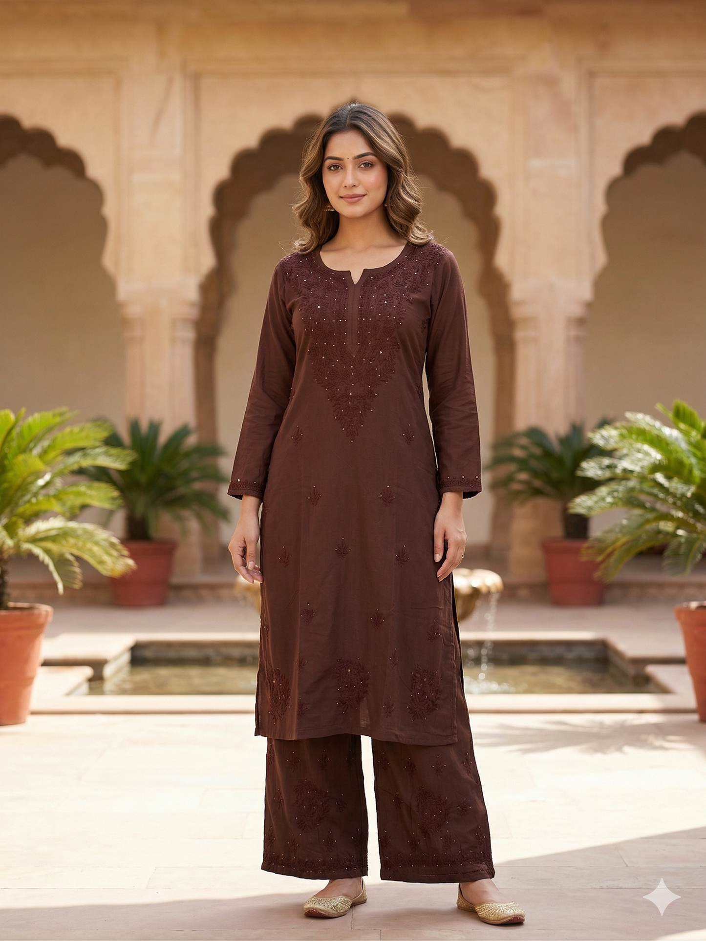 Sitara Premium Rayon Chikankari Coord Set with Mukaish Work for Women