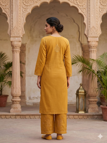 Sitara Premium Rayon Chikankari Coord Set with Mukaish Work for Women