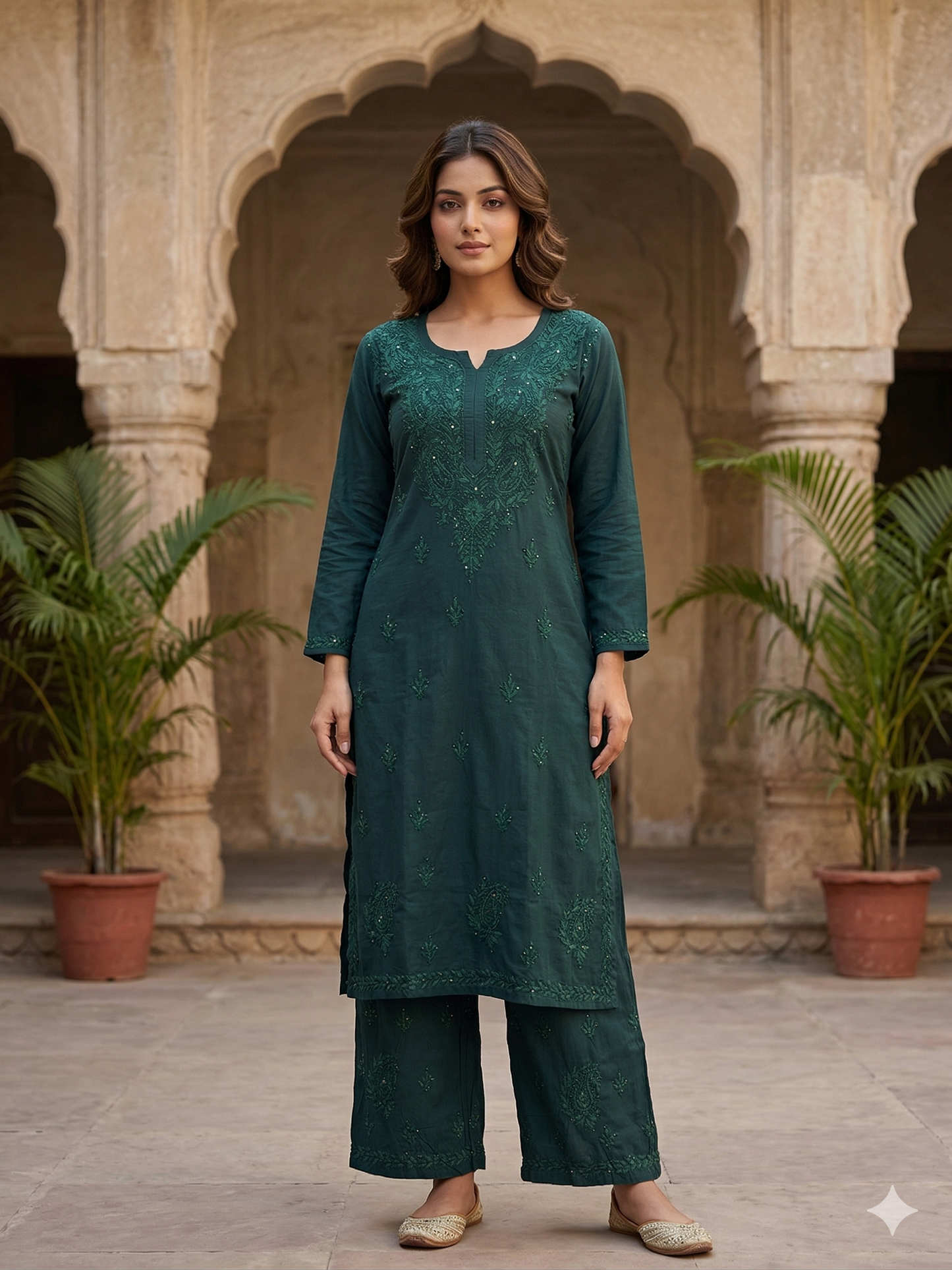 Sitara Premium Rayon Chikankari Coord Set with Mukaish Work for Women