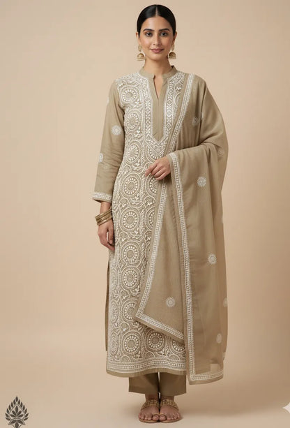 Georgette Chikankari Ring Jaal Dress - Perfect for Ethnic Wear