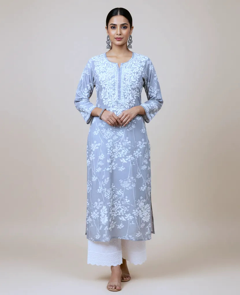 Mulmul Chikankari Women’s Straight Kurta – Soft, Elegant & Handcrafted | Store Chikankari