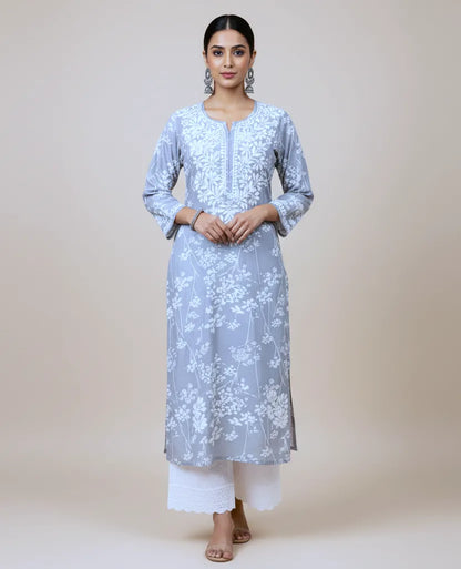Mulmul Chikankari Women’s Straight Kurta – Soft, Elegant & Handcrafted | Store Chikankari