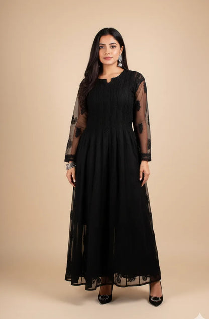 Georgette Chikankari 56 kali Anarkali