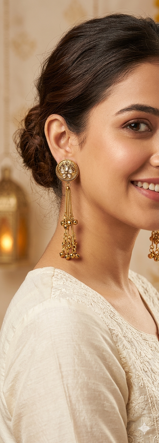 Begum Floral Drop Earrings