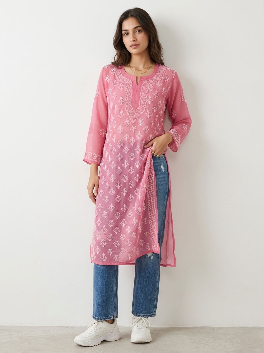Amara Buti Jaal Chikankari Kurti