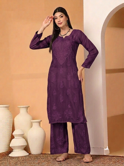 Mukaish cotton cord-set