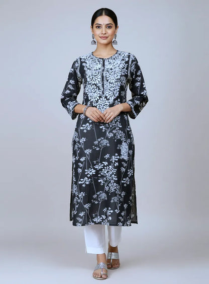Mulmul Chikankari Women’s Straight Kurta – Soft, Elegant & Handcrafted | Store Chikankari