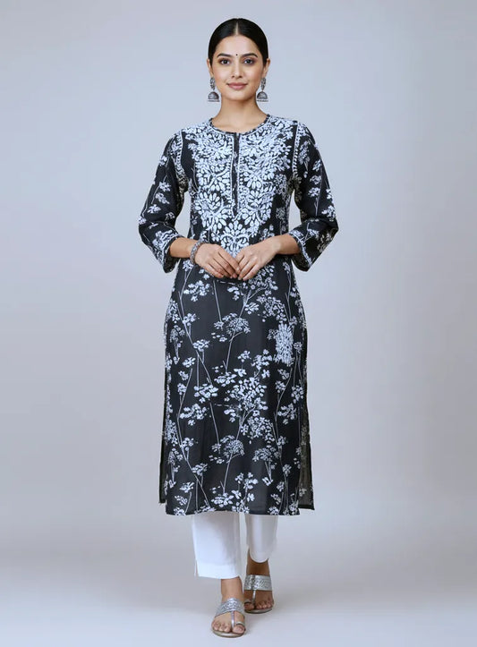 Mulmul Chikankari Women’s Straight Kurta – Soft, Elegant & Handcrafted | Store Chikankari