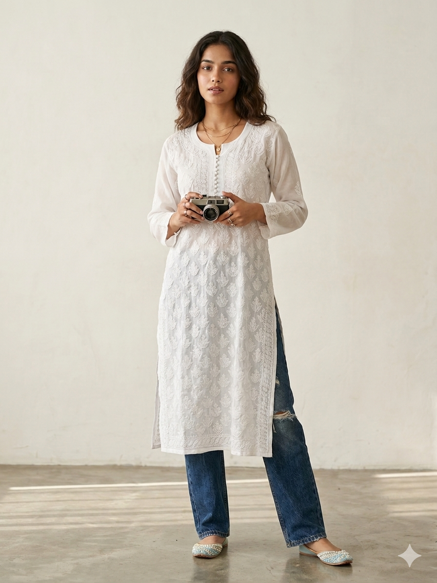 Amara Buti Jaal Chikankari Kurti