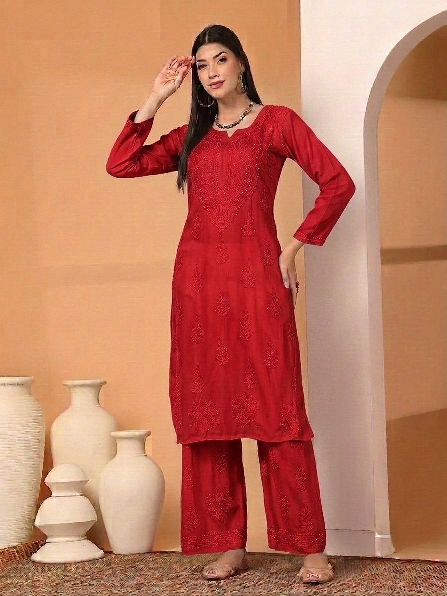 Mukaish cotton cord-set