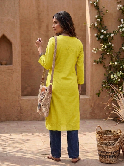 Nazm Chikankari Dobby Cotton Kurta Only – Elegant Everyday Wear for Women | Store Chikankari
