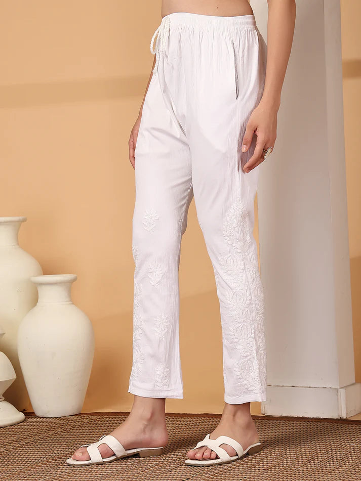 Fancy Chikankari Handwork Pant - Store Chikankari