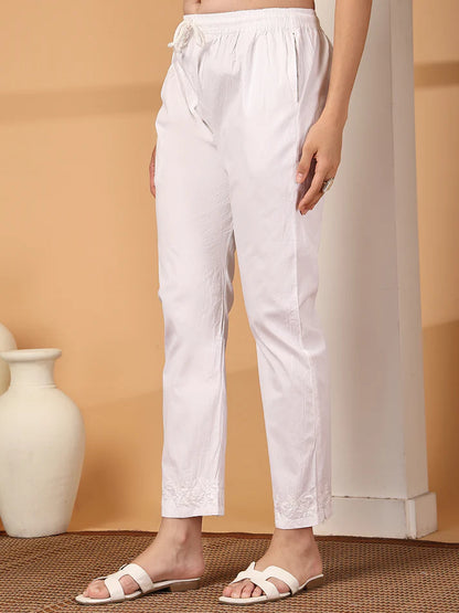 Lycra Bale Pant with Chikankari - Store Chikankari