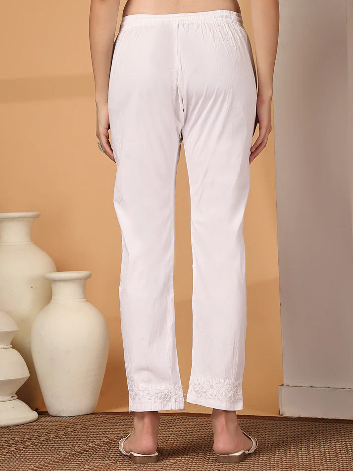 Lycra Bale Pant with Chikankari - Store Chikankari
