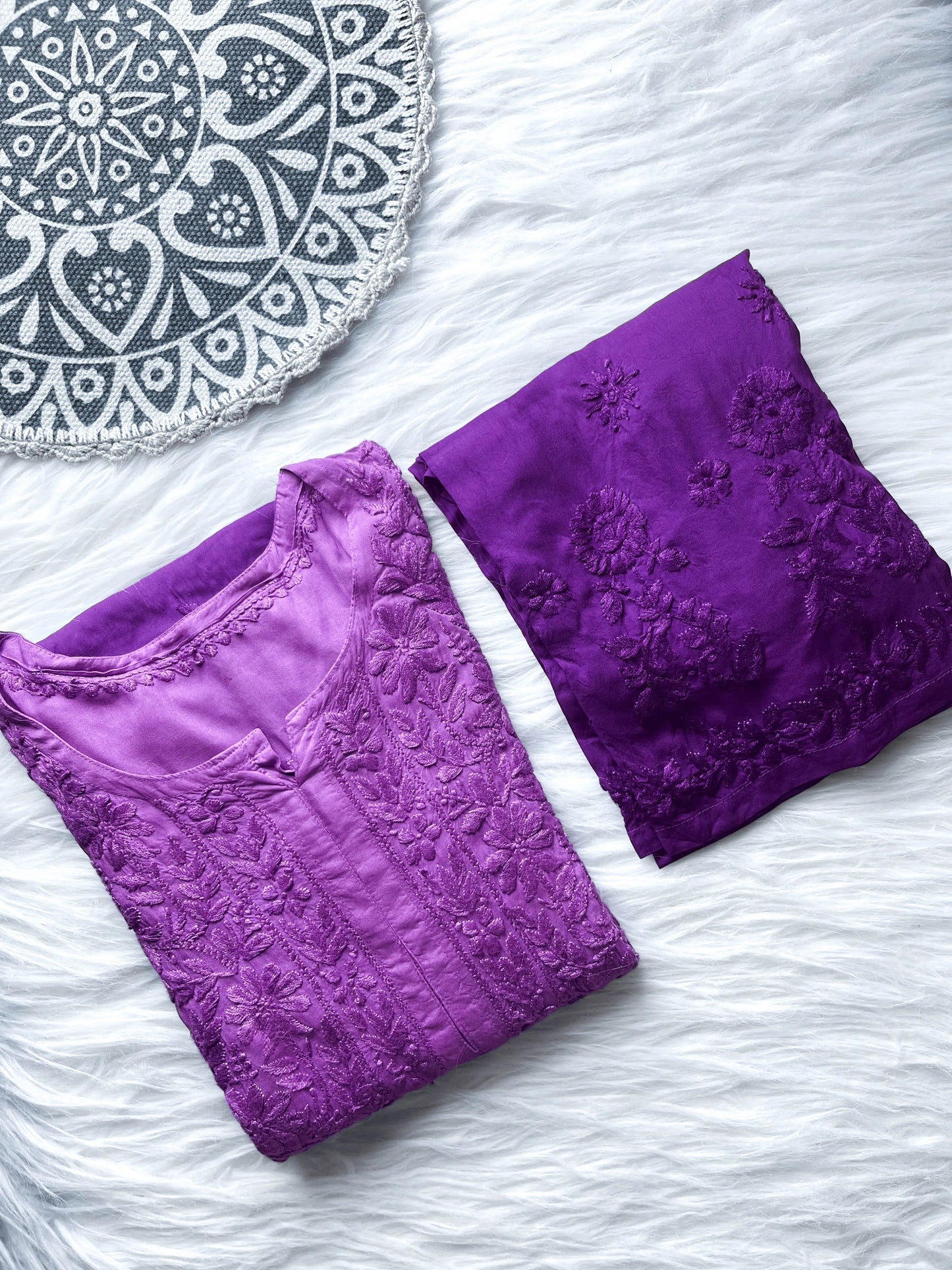 Chikankari Modal Ombre Set
