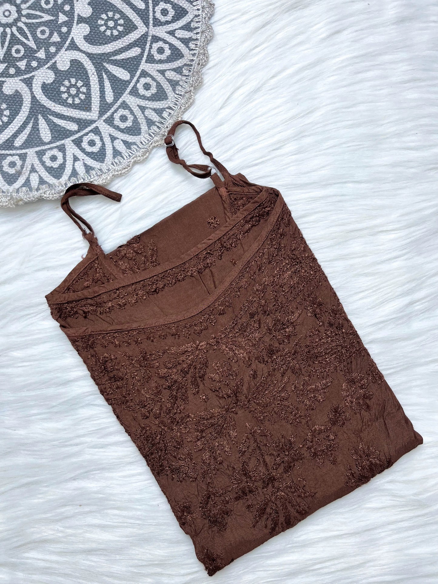 Zeba Chikankari Muslin Sleeveless Kurta – Soft & Elegant Summer Wear | Store Chikankari
