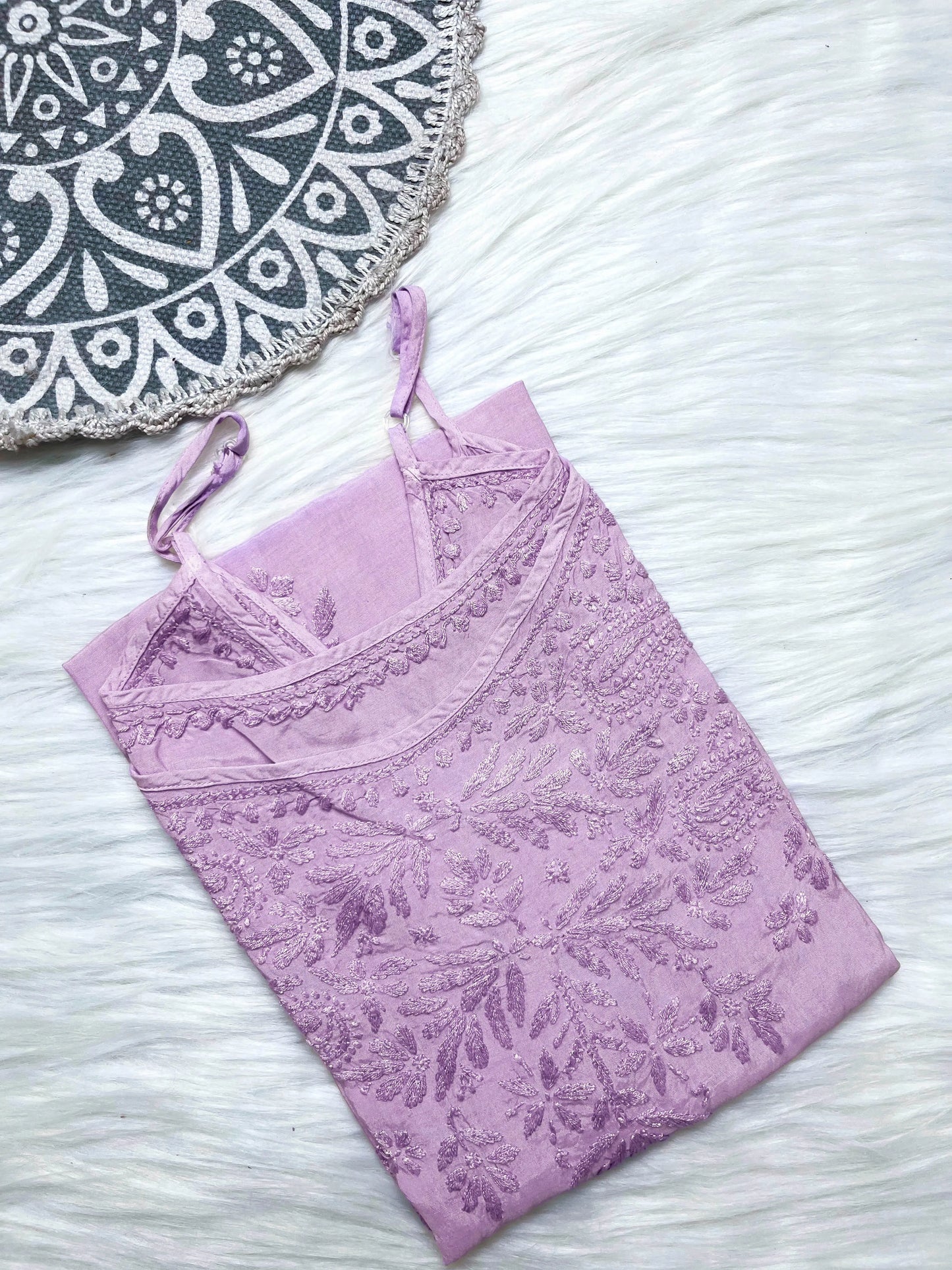 Zeba Chikankari Muslin Sleeveless Kurta – Soft & Elegant Summer Wear | Store Chikankari