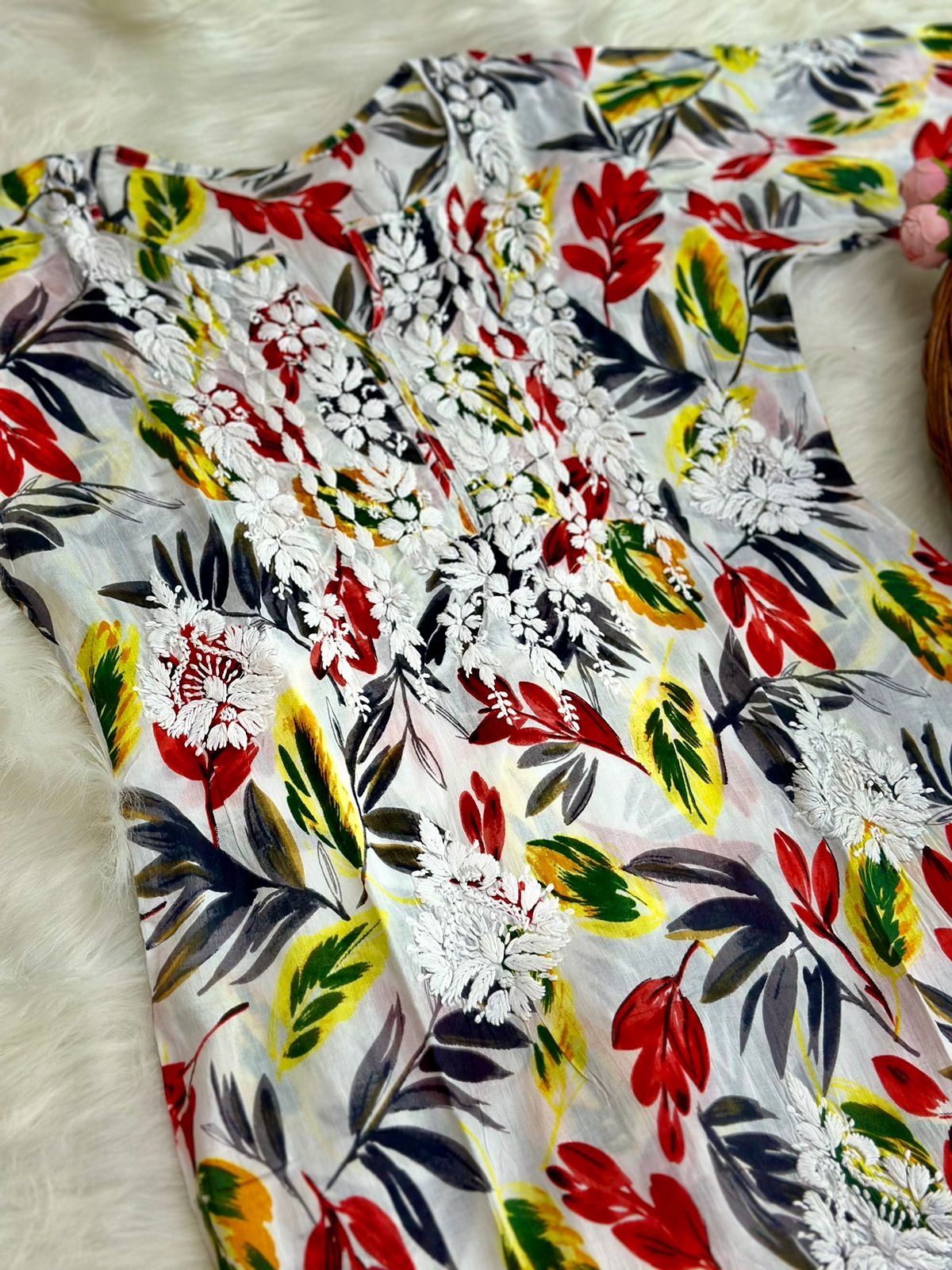 Printed Mul Mul Kurti