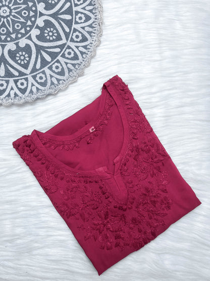 Inaaya Soft Modal Short Top Adorned with Chikankari