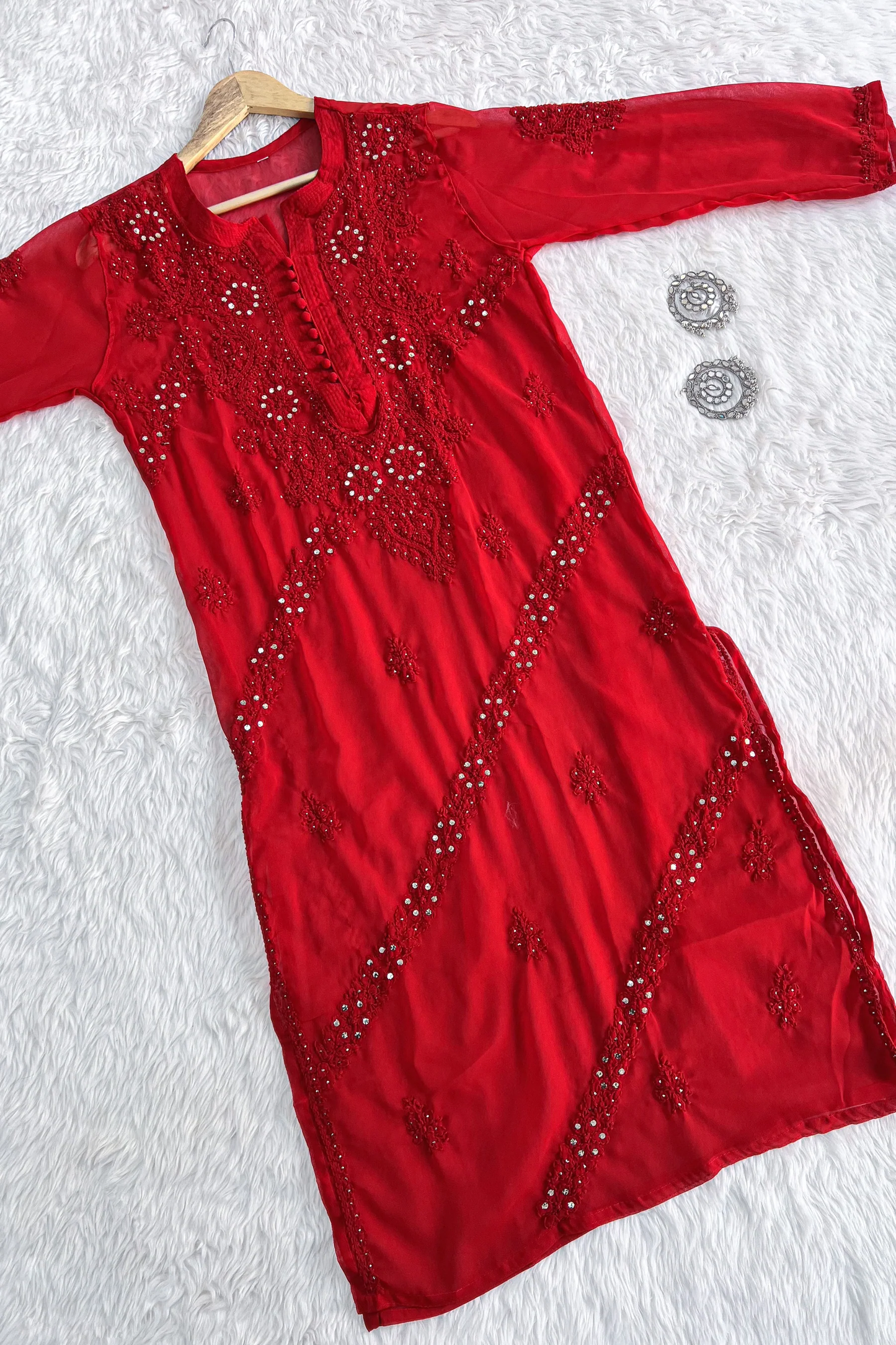 Georgette Mukaish Kurti