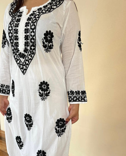 Maahi Chikankari Cotton Kurta with Palazzo – Elegant Summer Set | Store Chikankari