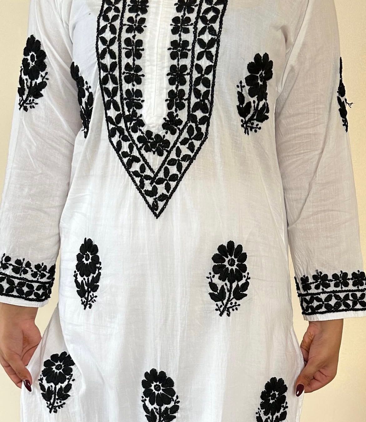Maahi Chikankari Cotton Kurta with Palazzo – Elegant Summer Set | Store Chikankari