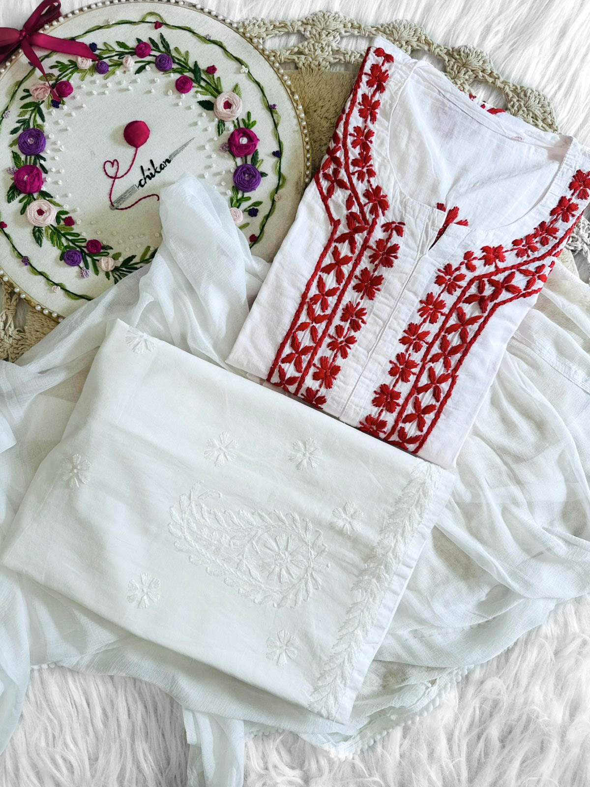 Maahi Chikankari Cotton Kurta with Palazzo – Elegant Summer Set | Store Chikankari