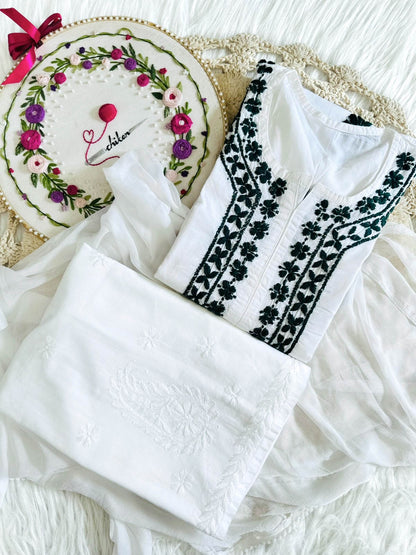 Maahi Chikankari Cotton Kurta with Palazzo – Elegant Summer Set | Store Chikankari