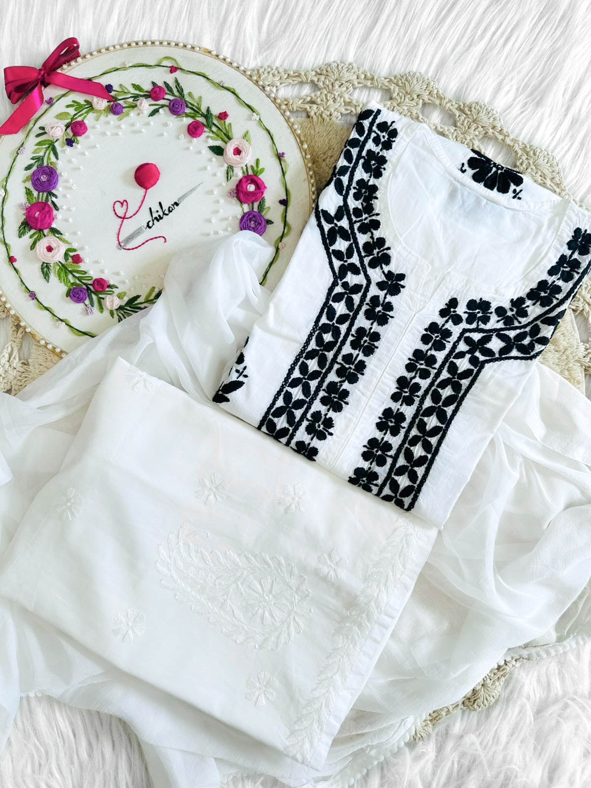 Maahi Chikankari Cotton Kurta with Palazzo – Elegant Summer Set | Store Chikankari