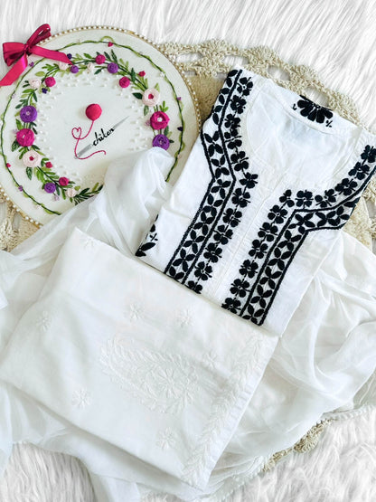 Maahi Chikankari Cotton Kurta with Palazzo – Elegant Summer Set | Store Chikankari
