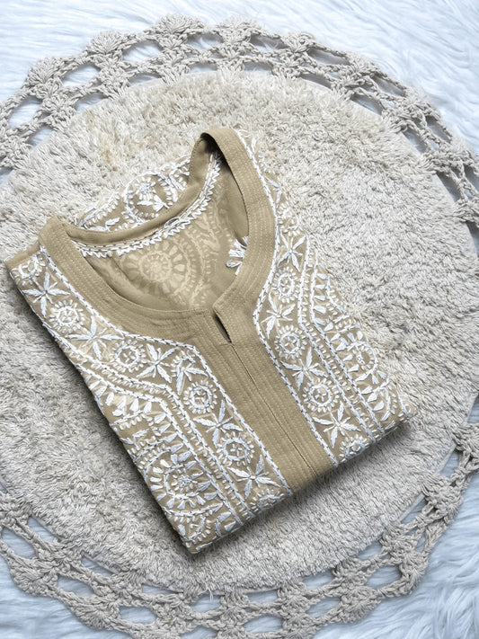Georgette Chikankari Ring Jaal Dress - Perfect for Ethnic Wear