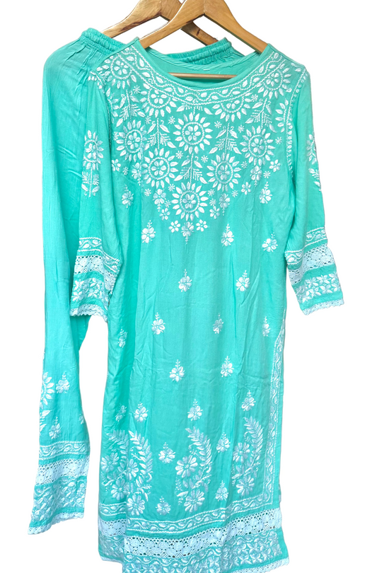 Chikankari Heavy Rayon 2 Piece Set - Store Chikankari