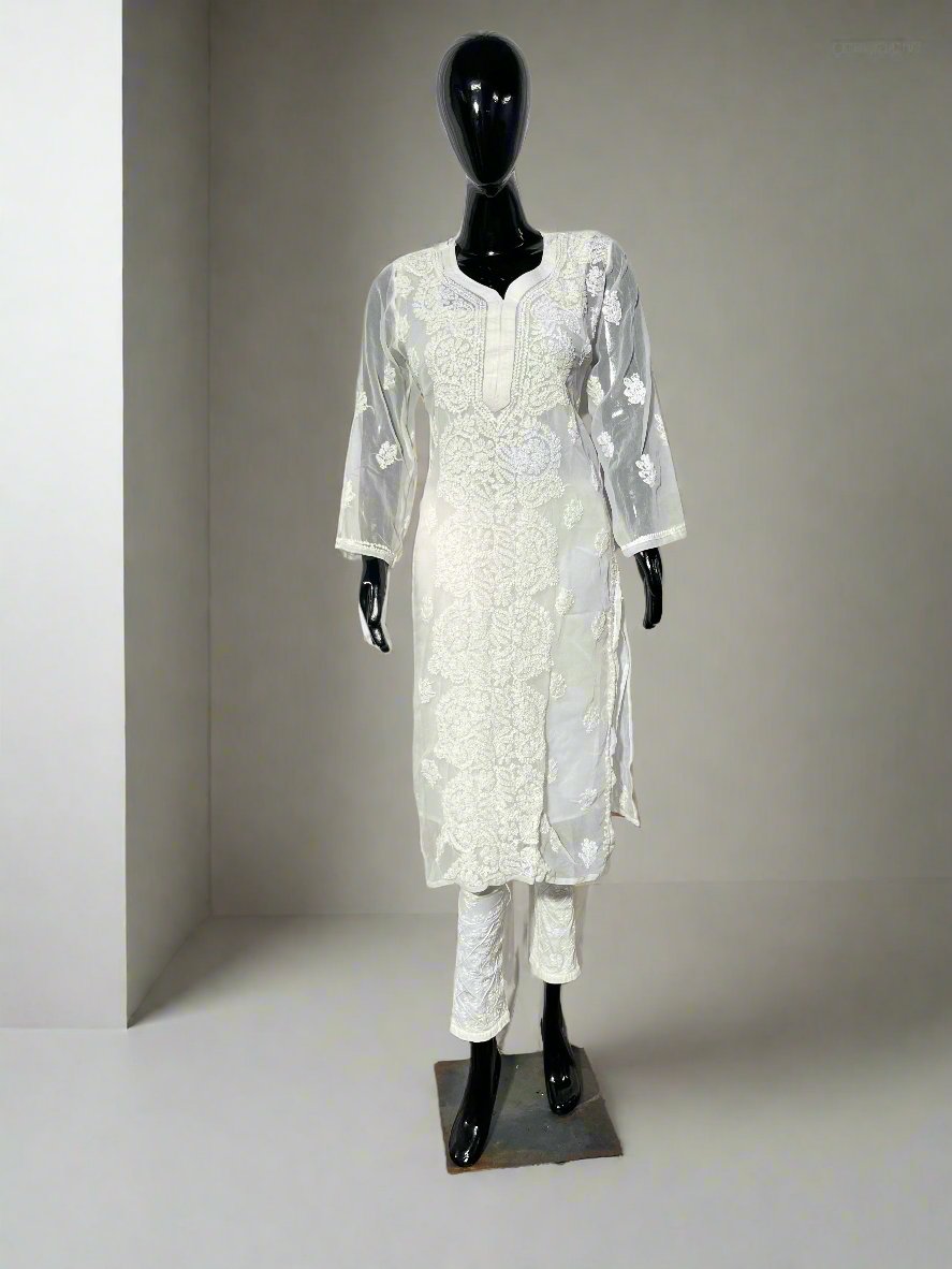 Georgette Chikankari Kurti