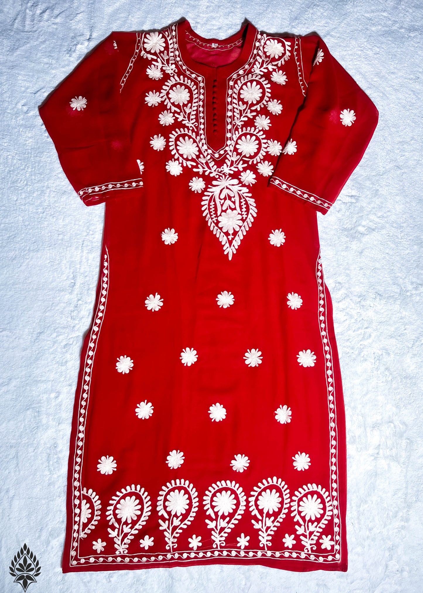 Trendy Chikankari Georgette Machine Work Kurti for Everyday Elegance