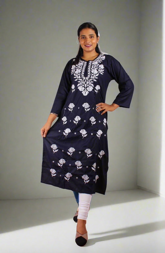 Rayon Chikankari Machine Work Kurti – Soft, Stylish & Affordable Ethnic Wear | Store Chikankari