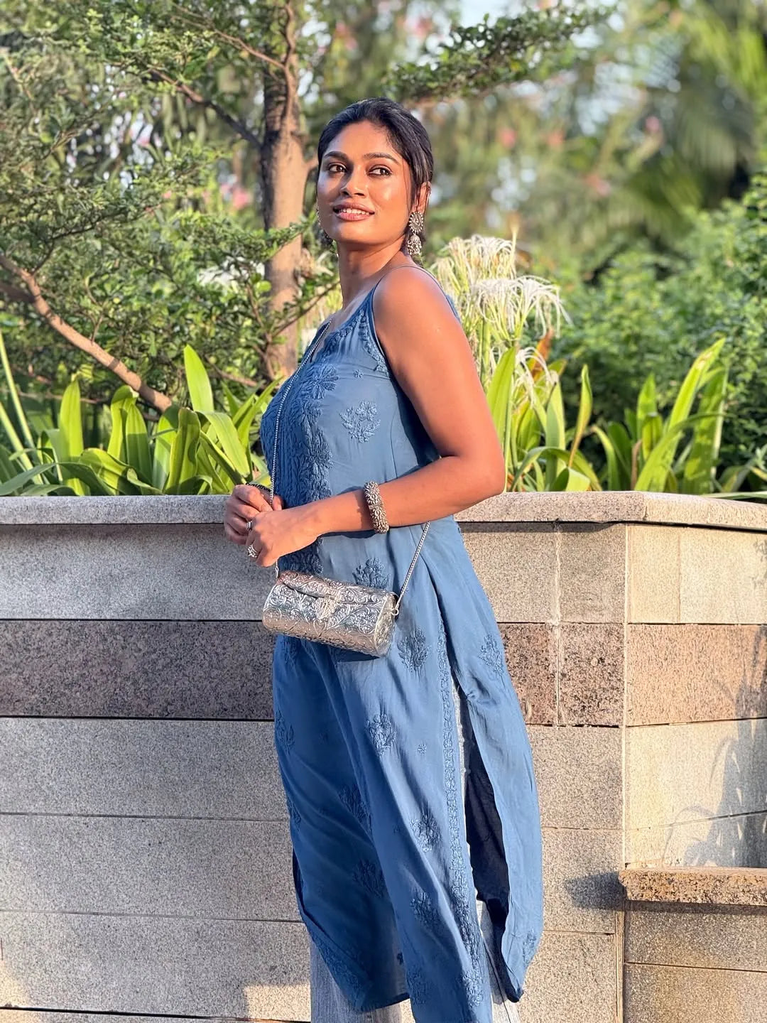Zeba Chikankari Muslin Sleeveless Kurta – Soft & Elegant Summer Wear | Store Chikankari