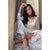 Naaz Georgette Chikankari Mirror Work 3 piece Short Gown Set